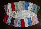 10 Vintage Feedsack Quilt Block Pieces Fabric Crafts