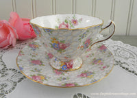 Vintage Hammersley Pink Rose Chintz Demitasse Teacup
