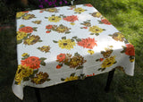 Vintage Fall Thanksgiving Chrysanthemums Tablecloth