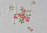 Vintage Wilendur Floribunda Pink Rose Tablecloth