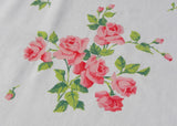 Vintage Wilendur Floribunda Pink Rose Tablecloth