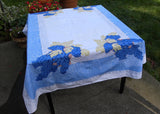Vintage CHP California Hand Prints Grapes Tablecloth