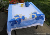 Vintage CHP California Hand Prints Grapes Tablecloth