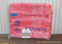 Vintage New Cannon Plymouth Pink Blanket Twin