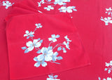 Vintage Wilendur Red Dogwood Tablecloth & Napkins