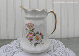 Vintage House of Webster Old English Wild Briar Rose Berry Pitcher Tagged