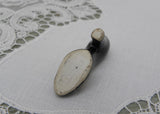 Vintage Miniature Porcelain Black High Heeled Shoe Figurine