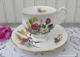 Vintage Elizabethan Roses Lilies and Freesia Teacup and Saucer