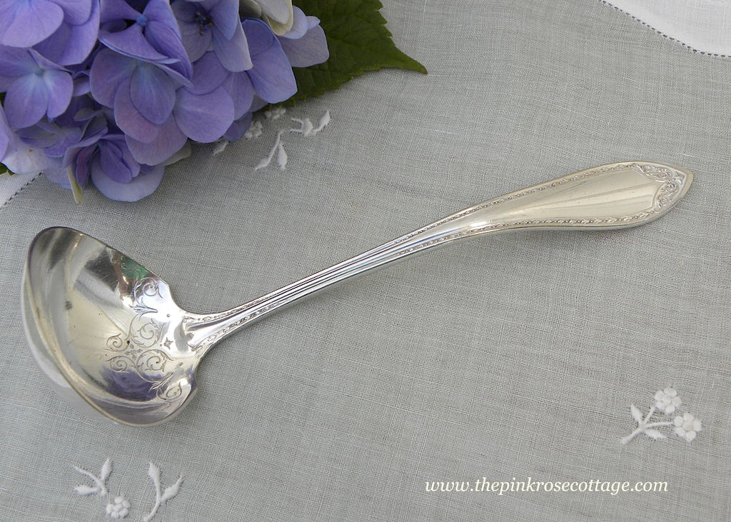 Vintage Silver Plated Community Plate "Sheraton" Small Cream Sauce Ladle