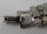 Vintage Weiss Marquee and Round Rhinestone Bracelet