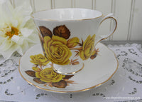 Vintage Merrie England Yellow Rose Teacup and Saucer