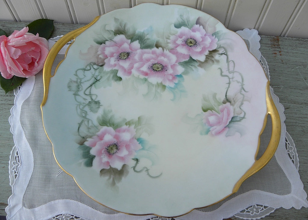 Dessert Hand painted plate - Pink AMOUR