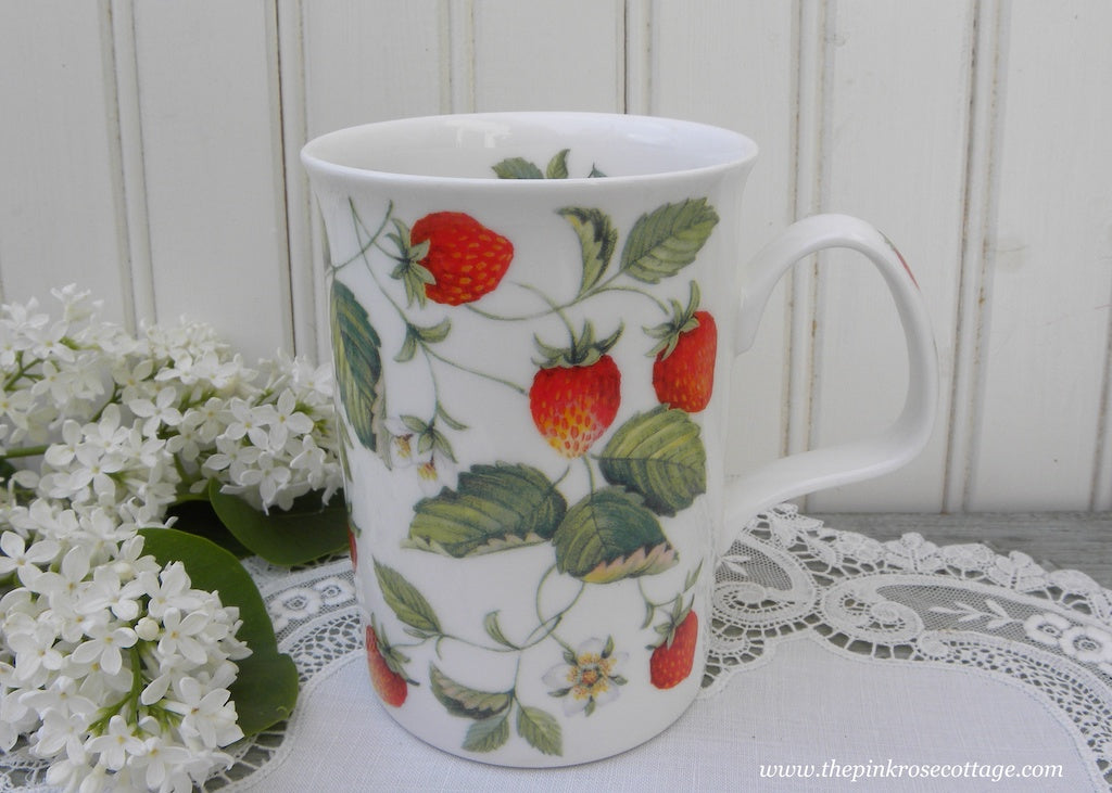 Roy Kirkham Alpine Strawberry Tea Coffee Mug England Strawberries and Bees