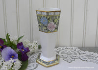 Vintage Hand Painted Art Deco Nippon Peonies and Daisies Bud Vase