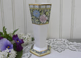 Vintage Hand Painted Art Deco Nippon Peonies and Daisies Bud Vase