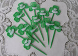 Vintage St. Patrick's Day Shamrock Cupcake Picks Toppers