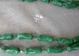 Vintage St. Patrick's Day Green Long Beaded Necklace