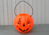 Vintage Blow Mold Halloween Pumpkin Trick or Treat Bucket