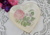Lenox Rose Expression Heart Trinket Dish Pink Roses and Violets