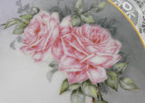 Vintage Hand Painted Pink Roses Plate