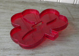 Vintage Red Plastic Shamrock St. Patrick's Day Cookie Cutter