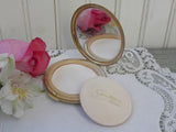 Vintage Stratton Ladies Powder Compact Pink and Yellow Roses