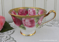 Vintage Royal Albert Old English Rose Brushed Gold Teacup