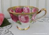 Vintage Royal Albert Old English Rose Brushed Gold Teacup