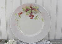 Vintage Hand Painted Cherry Cherries Plate