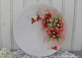 Vintage Hand Painted Poppy Poppies Plate