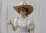 Victorian Woman Figurine Gardening and Watering Can