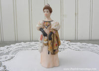 Miniature Victorian Lady Figurine Elegantly Dressed