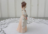 Miniature Victorian Lady Figurine Elegantly Dressed