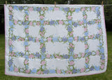 4 Vintage Summer Floral Tablecloths with Pink