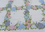4 Vintage Summer Floral Tablecloths with Pink