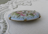 Antique Victorian Edwardian Hand Painted Daisies Pin Brooch - The Pink Rose Cottage 