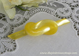 Vintage Yellow Moonglow Love Knot Pin Brooch