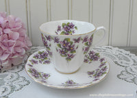 Vintage Royal Albert Violets Dainty Dina Series Demitasse Teacup Jennie