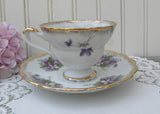Vintage Trimont Ware Cottage Violets Teacup and Saucer