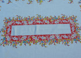 Colorful Vintage Daisy Rose Hibiscus Floral Tablecloth