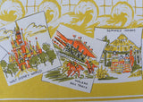 Vintage Parisian Prints Florida Map Souvenir Tablecloth