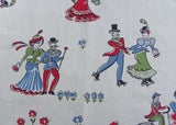Vintage Broderie Whimsical Couples Gay 90's Tablecloth