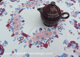 Vintage Broderie Whimsical Tablecloth Russian Kids And Flowers