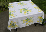 Vintage Wilendur Yellow Royal Rose Tablecloth