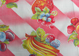 Vintage Colorful Pineapple Bananas Strawberries and More Fruit Tea Kitchen Towel