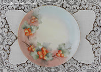 Vintage Hand Painted Plate with Red Currant Berries