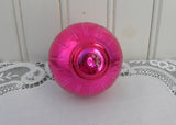 Vintage Shiny Bright Rare Pink Hot Air Balloon Christmas Ornament
