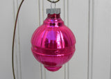 Vintage Shiny Bright Rare Pink Hot Air Balloon Christmas Ornament
