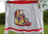Vintage Betsy Ross George Washington Patriotic Apron by Theo