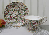 Vintage Royal Standard Peach Tree Blossoms Chintz Teacup and Saucer